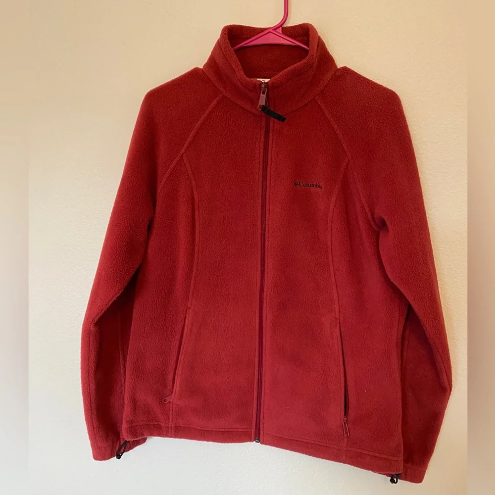 Columbia burgundy fleece zip up.